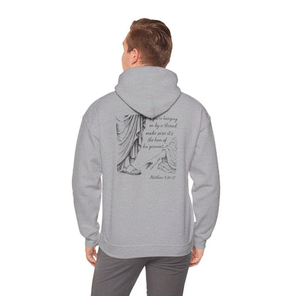 Hem of His Garment Hoodie – Matthew Bible Verse Christian Faith Pullover