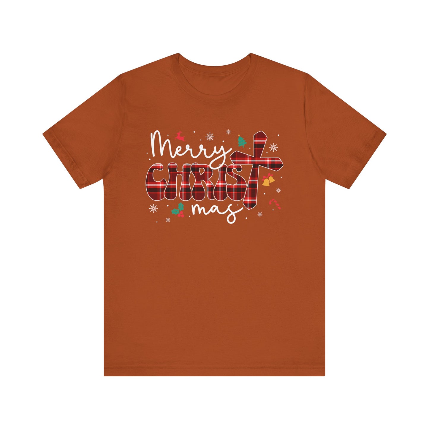Merry Christmas Cross Shirt – Christian Buffalo Plaid Family Pajama Tee