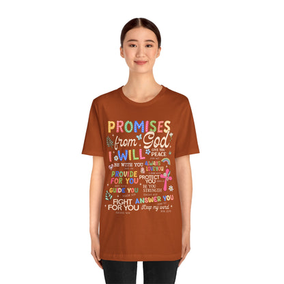Promises From God Shirt – Christian Women’s Bible Verse Cross Faith Scripture Tee