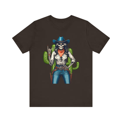 Howdy Skull Cowgirl Shirt – Skeleton Rock Hand Western Rodeo Texas Tee