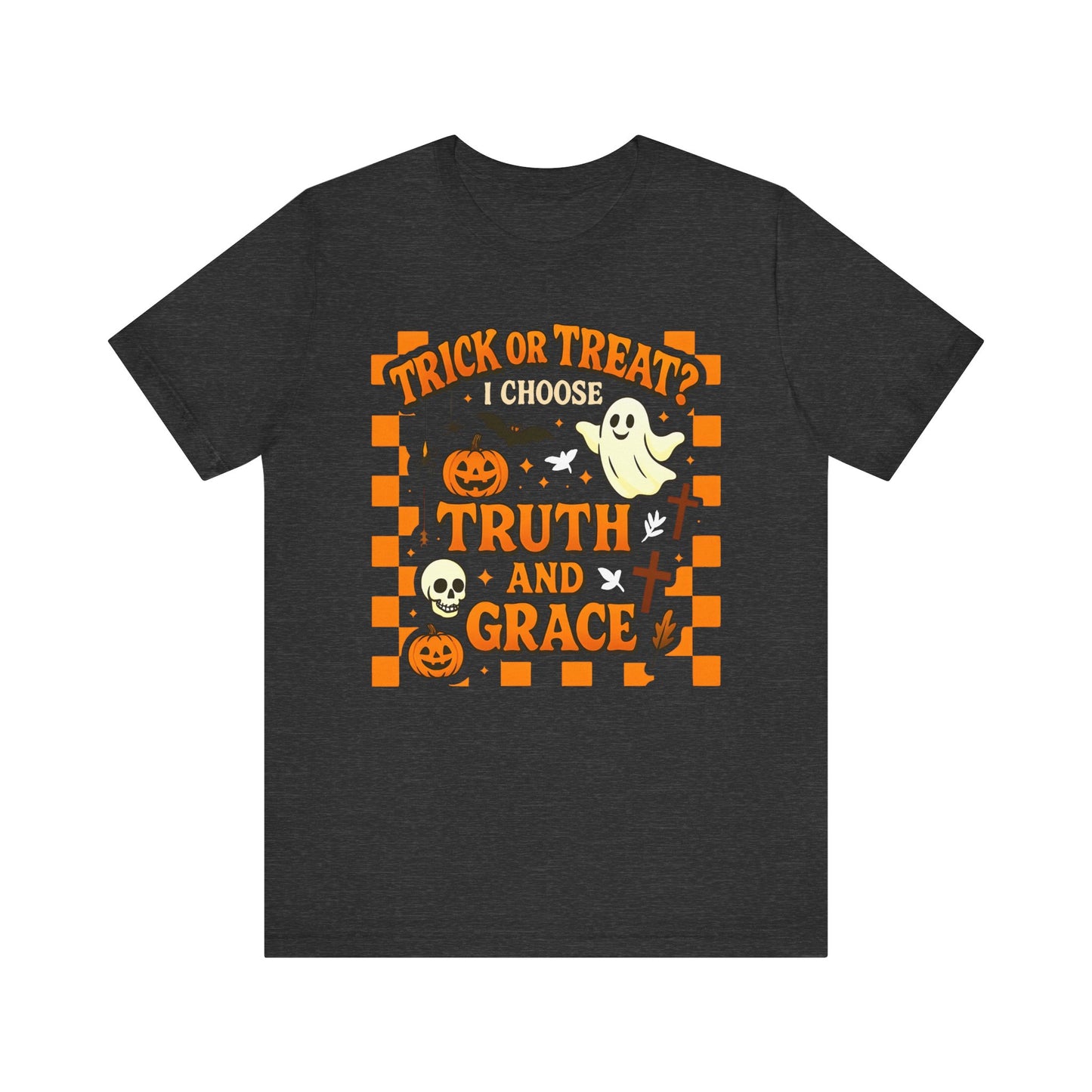 Trick or Treat I Choose Truth and Grace Shirt – Christian Halloween Faith Tee