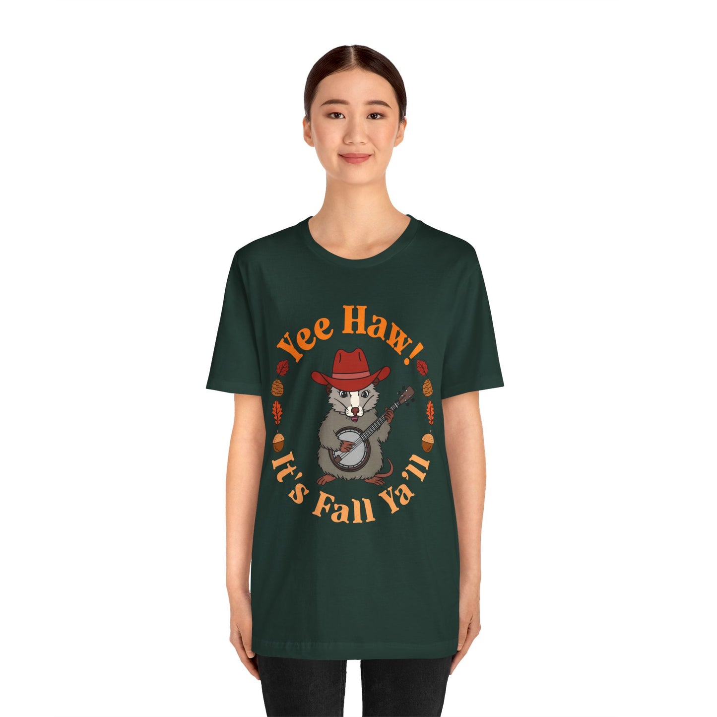 Yee Haw It’s Fall Y’all Shirt – Funny Possum Country Western Rodeo Tee