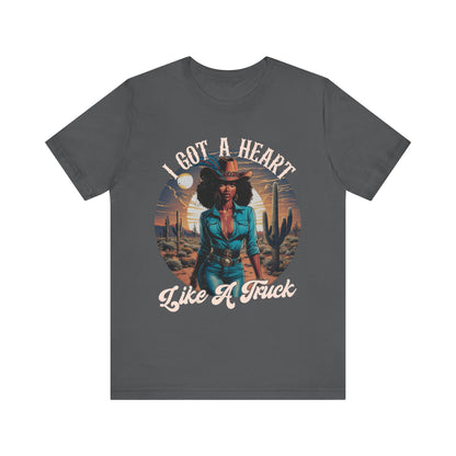 Heart Like A Truck Shirt – Black Cowgirl Christian Desert Western Tee