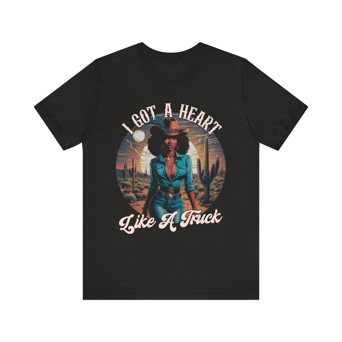 Heart Like A Truck Shirt – Black Cowgirl Christian Desert Western Tee