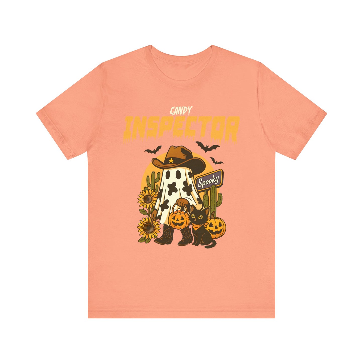 Candy Inspector Shirt – Western Ghost Cowboy Halloween Trick-or-Treat Tee