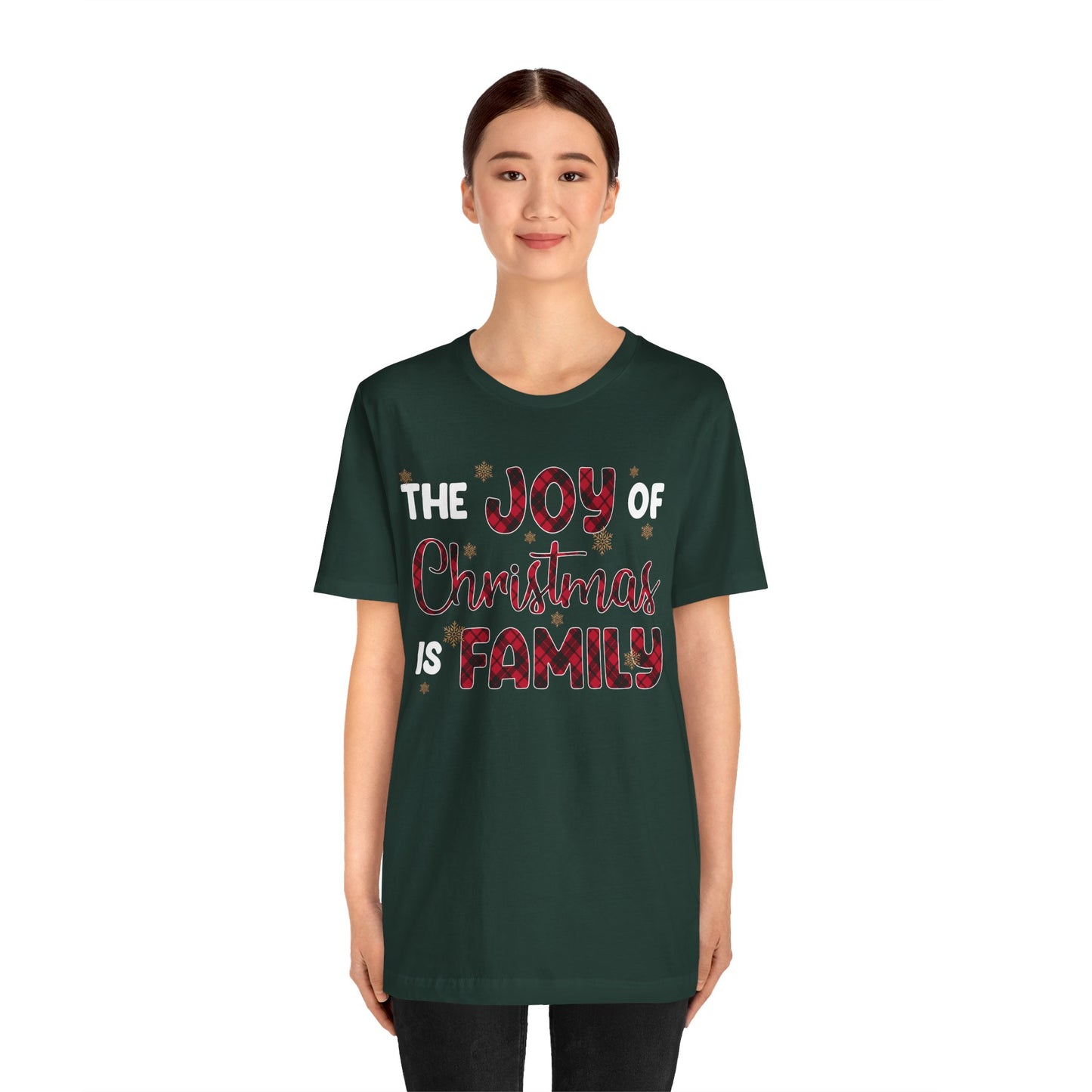 The Joy of Christmas is Family Shirt – Buffalo Plaid Matching Holiday Tee