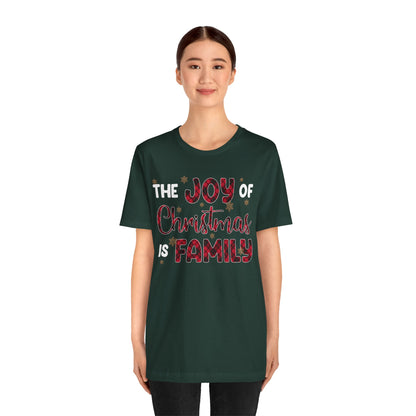 The Joy of Christmas is Family Shirt – Buffalo Plaid Matching Holiday Tee