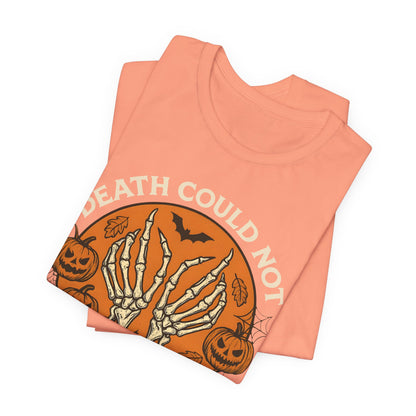 Death Could Not Hold Him Shirt – Christian Skeleton Hands Halloween Tee