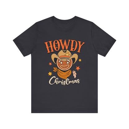 Christmas Howdy Cowboy Gingerbread Shirt – Funny Retro Western Holiday Pajama Tee
