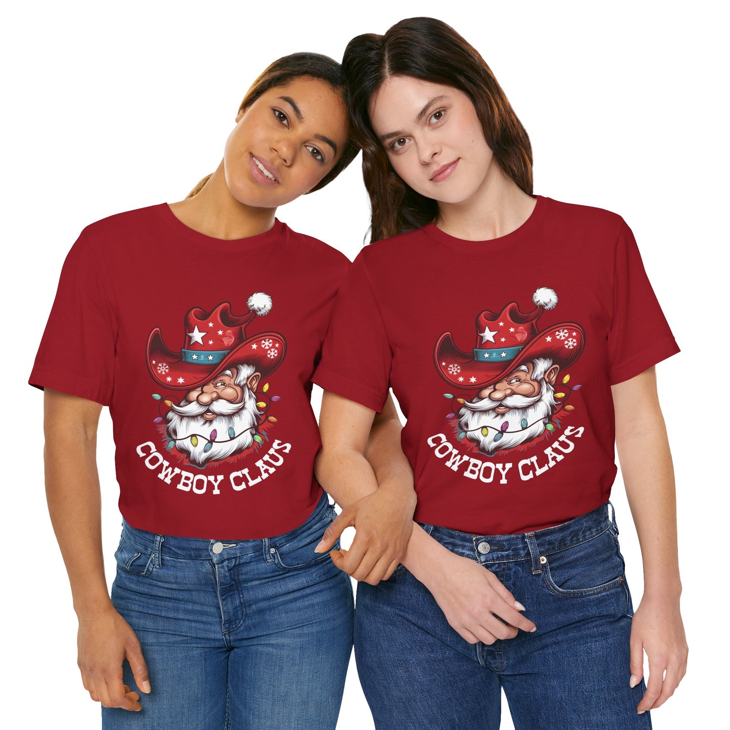 Cowboy Claus Shirt – Western Santa Hat Funny Cowboy Christmas Holiday Tee