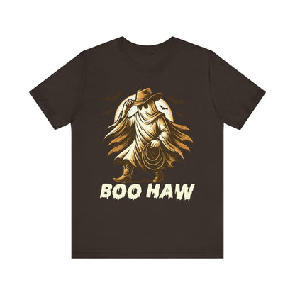 Boo Haw Shirt Ghost Cowboy Western Halloween Tee, Funny Rodeo Spirit Fall Outfit
