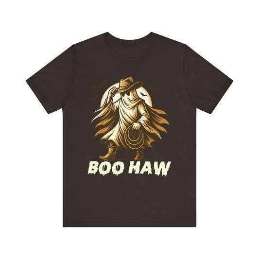 Boo Haw Shirt Ghost Cowboy Western Halloween Tee, Funny Rodeo Spirit Fall Outfit