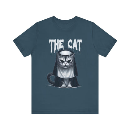 Spooky Cat Nun Halloween Creepy Cat Lovers Spooky Season T-Shirt