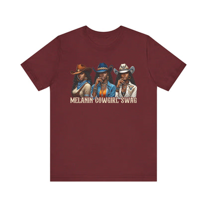 Melanin Cowgirl Swag Shirt – Black African American Western Tee