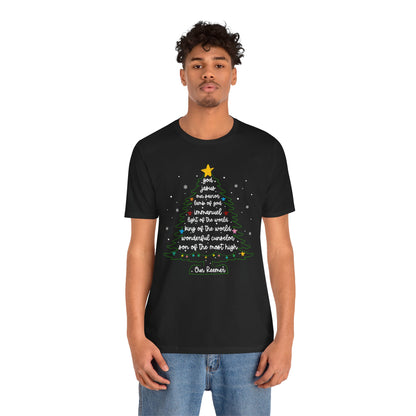 Christian Christmas Tree Sayings Shirt – God Jesus Savior Faith Holiday Tee