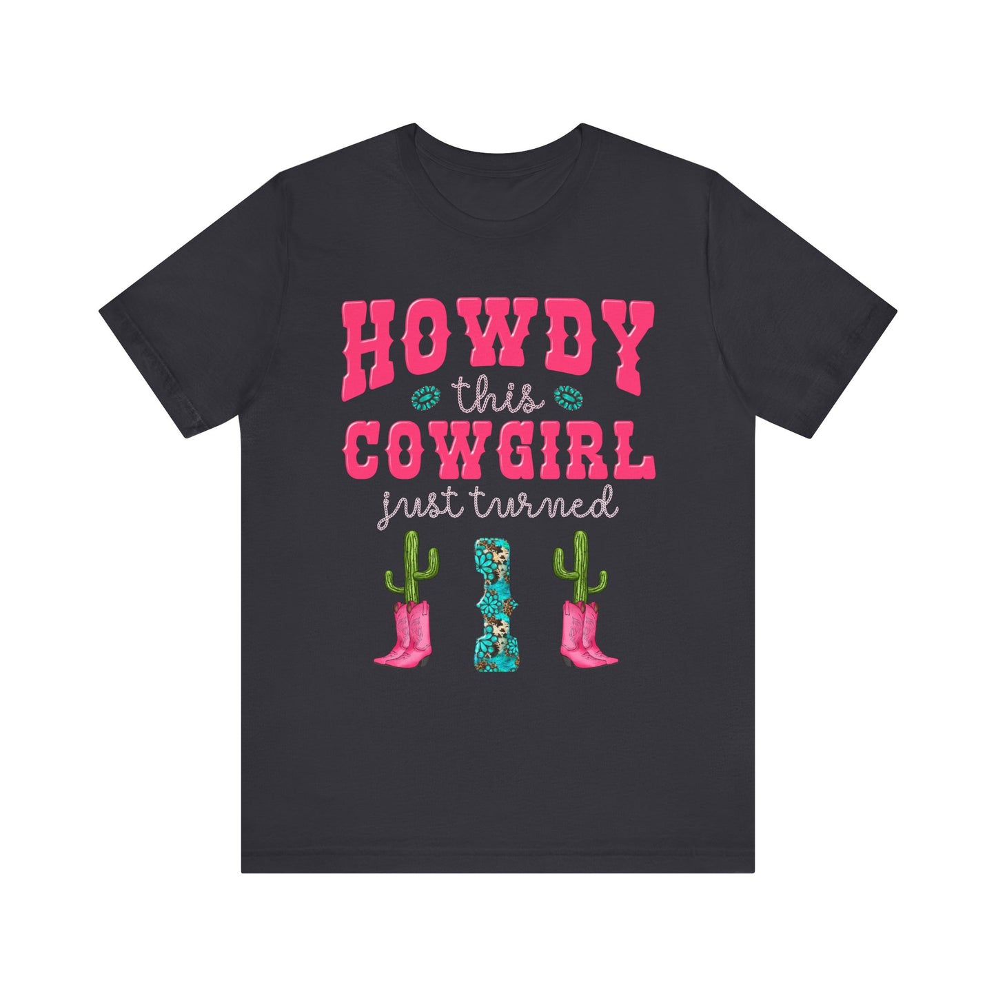 Howdy This Cowgirl Just Turned 1 Shirt – Western First Birthday Girl Rodeo Party Tee