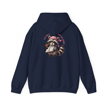 Let Me Tell You About My Jesus Hoodie – Cute Raccoon Bible Christian Pullover
