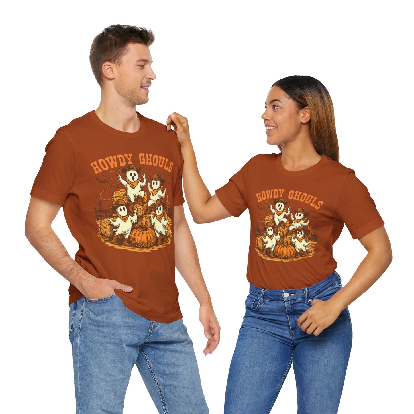 Howdy Ghouls Shirt – Cute Ghost Cowboy Halloween Tee, Western Rodeo Texas Fall Outfit