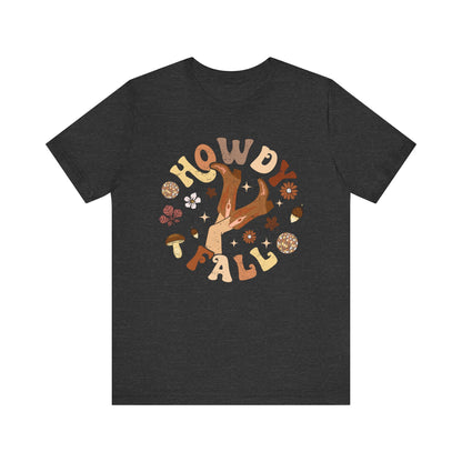 Retro Groovy Howdy Fall Shirt – Western Cowgirl Thanksgiving Rodeo Tee