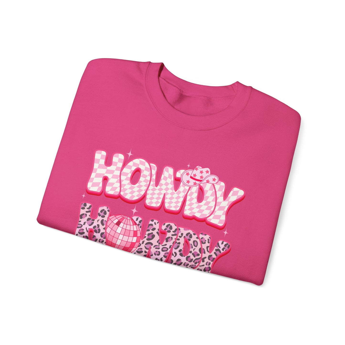 Disco Howdy Cowgirl Sweatshirt – Pink Leopard Western Rodeo Country Pullover