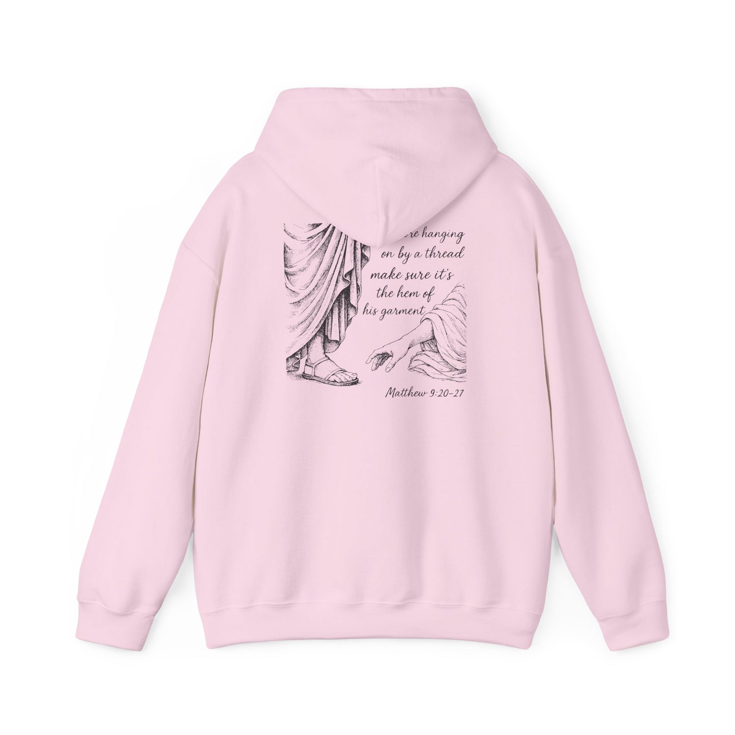 Hem of His Garment Hoodie – Matthew Bible Verse Christian Faith Pullover