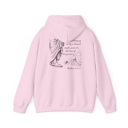 Hem of His Garment Hoodie – Matthew Bible Verse Christian Faith Pullover