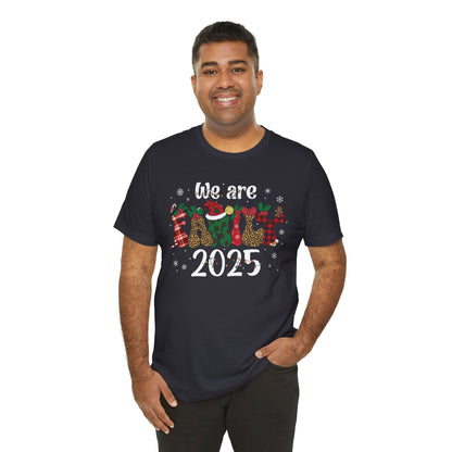Retro Groovy We Are Family Christmas Shirt – Funky Reindeer Matching Holiday Tee