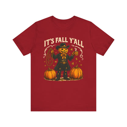 It’s Fall Y’all Shirt – Funny Pumpkin Cowboy Western Halloween Rodeo Tee