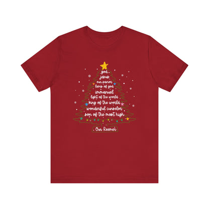 Christian Christmas Tree Sayings Shirt – God Jesus Savior Faith Holiday Tee