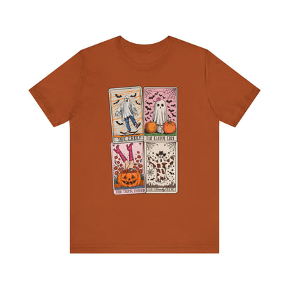Halloween Tarot Card Ghost Shirt – The Creep, The Ghoul Girl, The Floaty Tee
