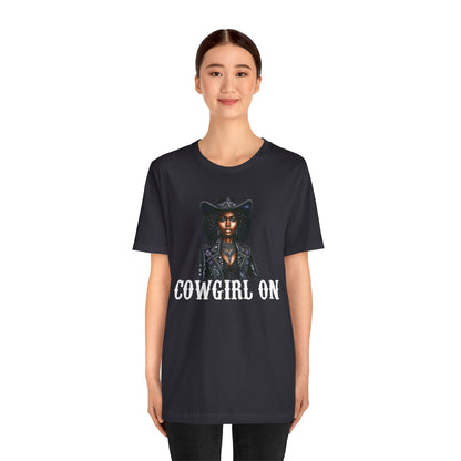 Cowgirl on Black Shirt – Howdy Southern Western Rodeo Texas Tee