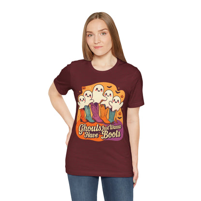 Ghouls Just Wanna Have Boots Shirt – Western Cowgirl Ghost Halloween Tee