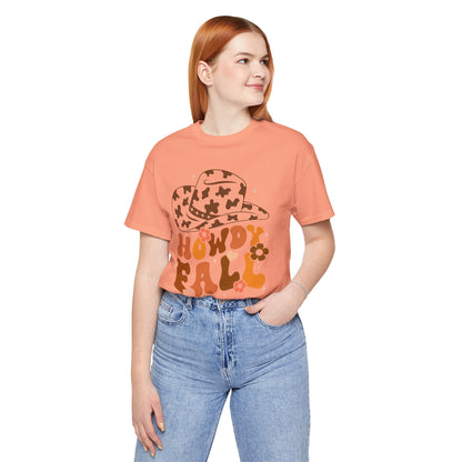 Retro Groovy Howdy Fall Shirt – Western Cowboy Pumpkin Thanksgiving Tee