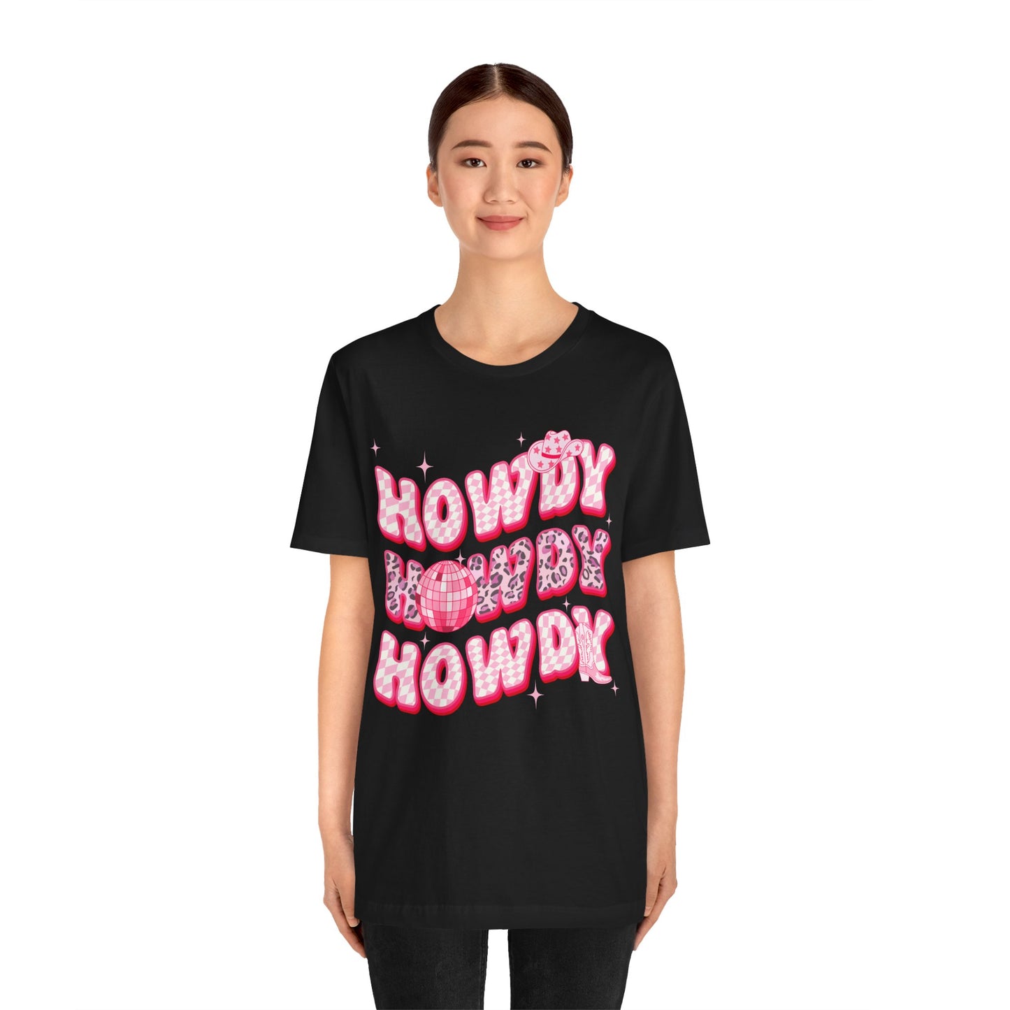 Howdy Pink Cowgirl Shirt – Leopard Disco Western Rodeo Country Girl Tee