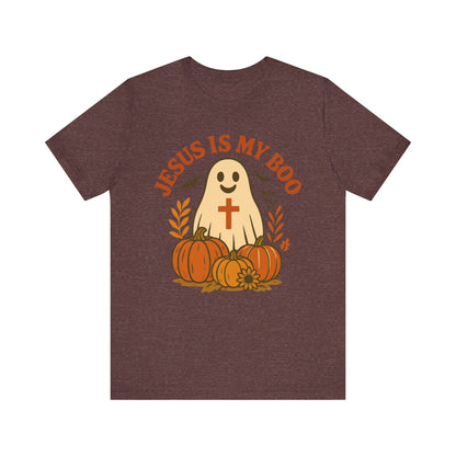 Jesus Is My Boo Shirt – Cute Christian Ghost Pumpkin Halloween Faith Tee