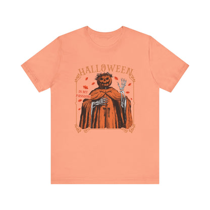 Halloween Is My Passion Jesus Cross Christian Jack O Lantern T-Shirt