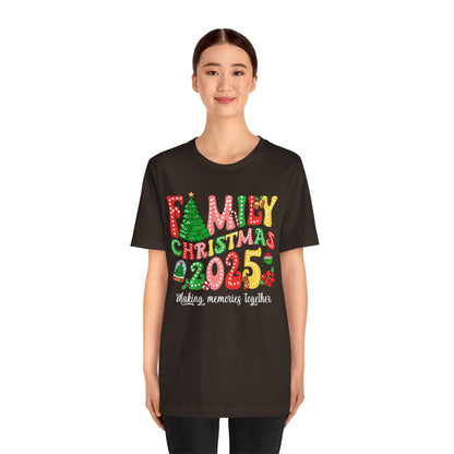 Family Christmas 2025 Shirt – Retro Groovy Xmas Lights Matching Holiday Tee