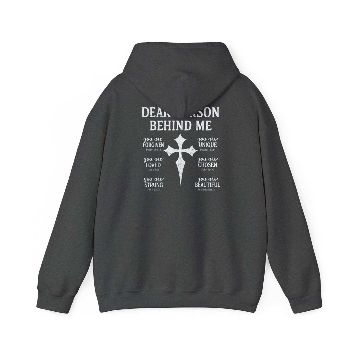 Dear Person Behind Me Hoodie – Bible Verse Christian Faith Cross Pullover