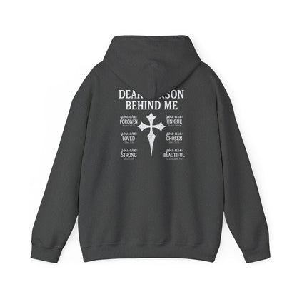 Dear Person Behind Me Hoodie – Bible Verse Christian Faith Cross Pullover