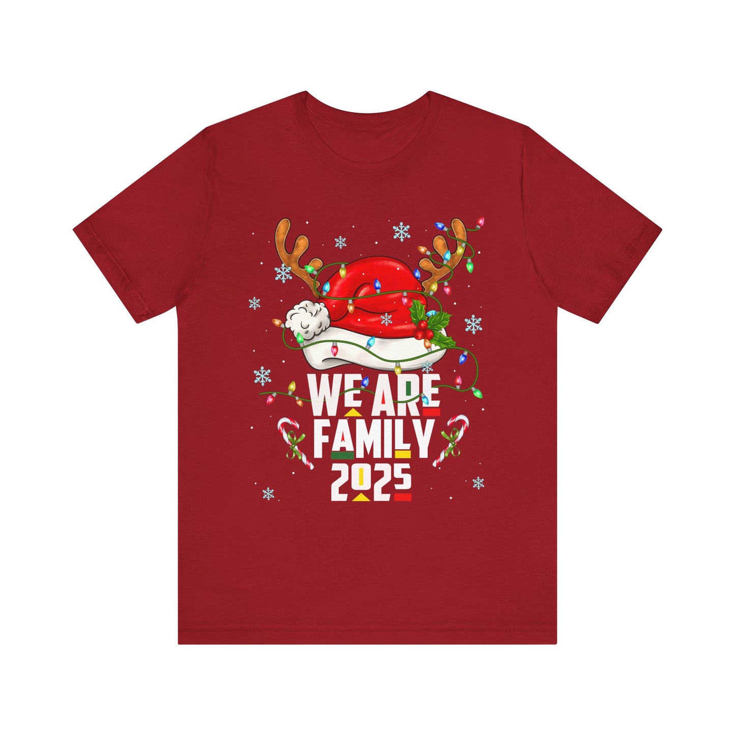 We Are Family 2025 Shirt – Afro Christmas Tree & Santa Matching Black Family Tee