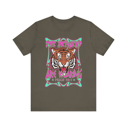 The Heavens Are Roaring Shirt – Psalm 19:1 Tiger Christian Faith Tee