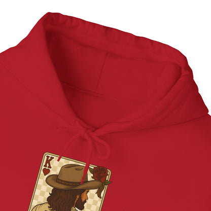 Jesus Is King Hoodie – Western Christian Playing Card Cowboy Retro Pullover