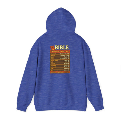 Bible Emergency Hotline Hoodie – Inspirational Christian God Faith Pullover