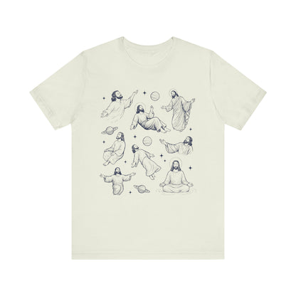 Floating Jesus Space Shirt – Funny Faith Christian Galaxy Jesus Tee