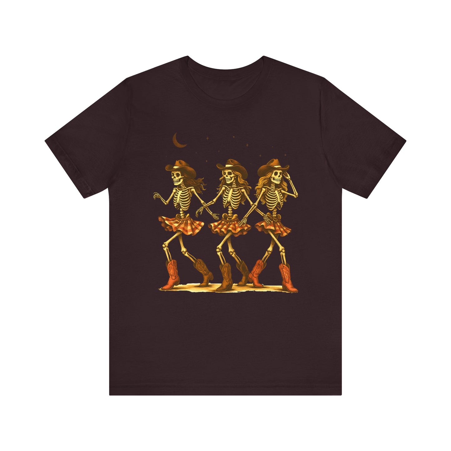 Skeleton Cowgirls Shirt Line Dancing Western Halloween Rodeo Tee