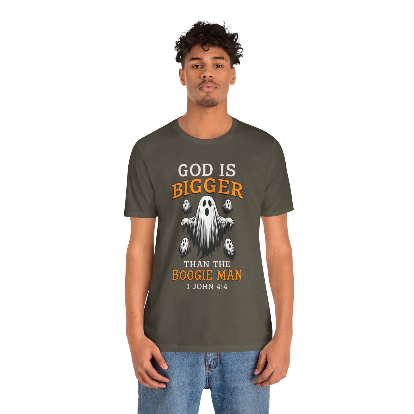 God Is Bigger Than the Boogie Man Shirt – Christian Ghost Halloween Faith Tee
