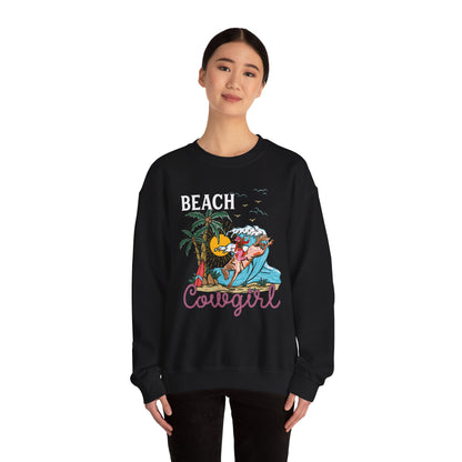 Beach Cowgirl Sweatshirt – Tropical Palm Tree Western Rodeo Texas Pullover