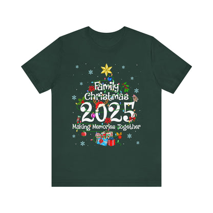 Family Christmas 2025 Tree Shirt – Festive Holiday Lights Matching Pajama Tee