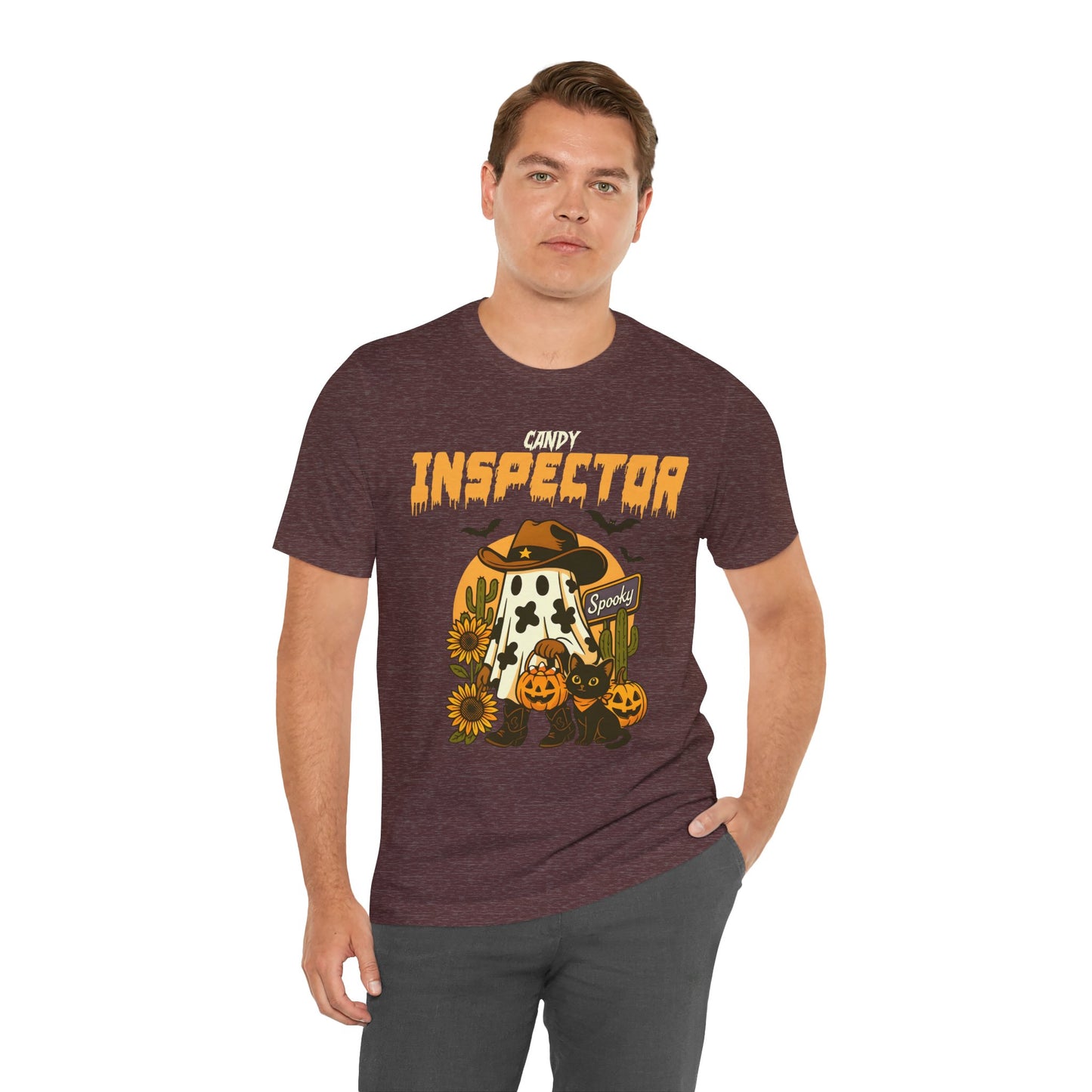Candy Inspector Shirt – Western Ghost Cowboy Halloween Trick-or-Treat Tee