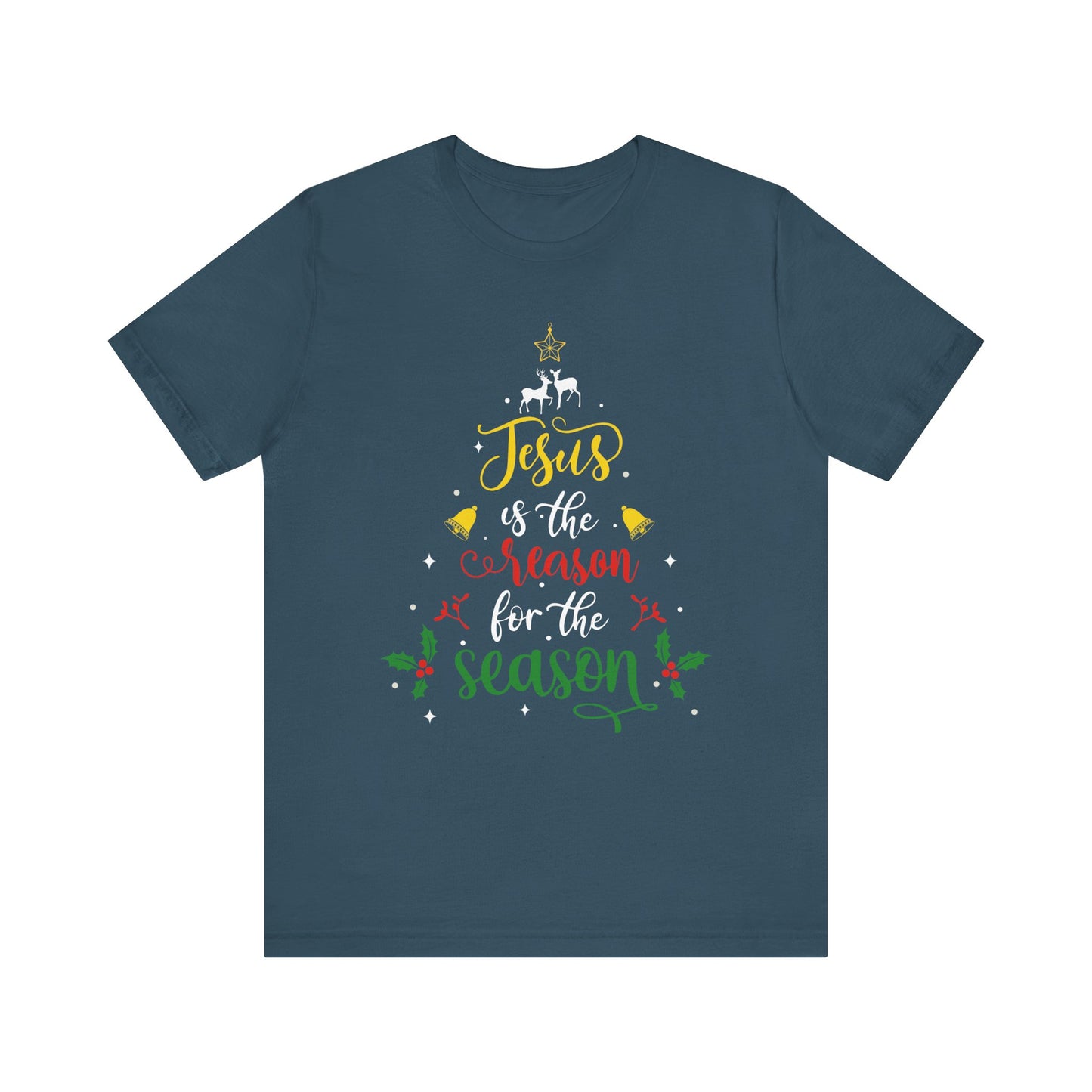 Jesus Is the Reason for the Season Shirt – Christian Christmas Tree Faith Tee